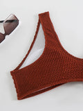 High Waist Bikini 2026 Women Sporty Swimsuit Solid Sexy Striped Swimwear Female Bathers Bathing Swimming Swim Suit Beachwear