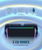 Ortizan X30 Portable Bluetooth Speaker 40W Outdoor IPX7 Waterproof Bass Boost Sound Box 3-EQ TWS Dual Pairing BT5.3 RGB Lights
