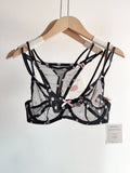 French Style Lace Underwear Set | Sexy Dotted Mesh Bra & Thong for Large Bust, Ultra Thin Slimming Anti Sag Lingerie MOYISU S-XL