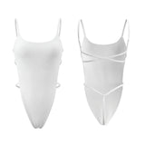 Summer Women's Tank Bodysuits Stylish Backless Sleeveless Spaghetti Strap Romper Out Going Club Sexy Body Top Shirts