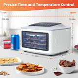 Digital Food Dehydrator - 4-Tray Electric Dryer for Jerky, Fruit, Pet Snacks - Precise Temp Control, 220V, BPA-Free Plastic