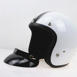 Universal Black 3-Snap Motorcycle Helmet Peak Lens Open Face Sun Shade Visor Shield