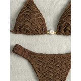 2026 Wrinkled Crinkled Halter Bikini Women Swimwear Female Swimsuit Padded Bather Bathing Suit Swim Two-pieces Bikini set K8135