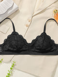 Black detachable breast pad bra lace sexy Lingerie no steel ring brassiere comfortable and unrestrained to wear size S-XL MR2953