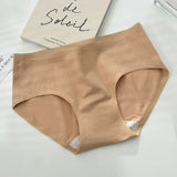 Pure cotton seamless underwear for girls mid-waist sweat-absorbent, breathable and anti-bacterial cotton crotch sports briefs