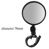 2pcs Adjustable Rotate Bicycle Auxiliary Rearview Mirror Handlebar Mount Wide-Angle Convex Cycling Rear View Mirrors Accessories