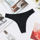 3Pcs/Set Women Panties Ultra-thin Thongs Female Underpants Seamless Underwear Sports Soft Solid Color Low Rise G-string
