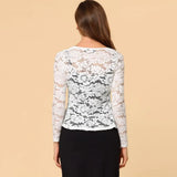 Lace Bolero for Women Tie Front Ruffle Hem Cardigan Long Sleeve Cover Up Jacket Formal Office Sheer Crop Shrug
