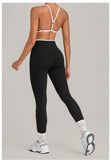 Women's Seamless Yoga Sets Sports Fitness Gym Sleeveless Vest Hip-lifting Slim Fit Pants Suits Running Training Workout Sets