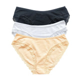 3Pcs/Set Women Lace Briefs Female Underpants Solid Color Pantys M-XL Soft Underwear Sexy Lingerie Intimates Cotton Panties