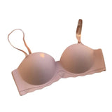 Women Push-Up Bra Demi Cup Underwear Heart Print Non-wired 1/2 Cup No Show Bras Sexy Lingerie Padded Thin Straps Brassiere S-XL