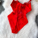 MOYISU Sexy Western Style Bodysuit for Women Sheer Net Halter Push Up Pads Summer Lingerie Figure Control See Through Hot Sale