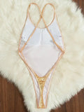 Extreme Mini One Piece Swimsuit Women G String Shiny Swimwear Female Micro Thong Monokini Bather Backless Bathing Suit Swim wear