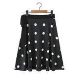Spring Summer New Low-Waist Side-Tie Skirt For Women Sexy Large Polka Dot Print Midi Skirt Pure Desire Fashion Style Skirt 1KIJ