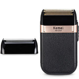 Kemei powerful rechargeable shaver for men foil electric shaver beard hair shaving head bald electric razor with extra mesh