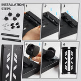Mobile CPU Stand, Steel PC Tower Stand CPU Holder with Rolling Caster Wheels, Computer Tower Stand Fits Most PC for Home Office