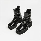 2025 Brand Fashion Women's Black Summer Gladiator Sandals Fashion Leisure Square Heels Casual Platform Shoes Big Size 43
