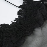 FDYOUI Sexy Lace Patchwork Mesh Long Dress Women Spaghetti Strap See-through Evening Party Dresses White Black Night Club Outfit