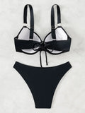 Underwired Bra Cup Bikini Women Swimwear Female Swimsuit Two-pieces Bikini Set Push Up Bather Bathing Suit Swim Lady Beachwear