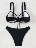 Leopard High Waist Bikini Push Up Bra Cup Bikinis 2026 Women Swimsuit Female Swimwear Two Piece Bikini Set High Cut Bathing Suit