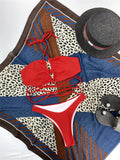 Solid Color Bikini Sexy Hollow Out Bandage Cross Thong Swimwear Women Halter Backless Bathing Suit High Waist Swimsuit 2026 New