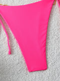 Triangle Halter String Thong Bikinis 2026 Women Sexy Swimsuit Solid Heart Swimwear Female Bathers Bathing Swimming Swim Suit