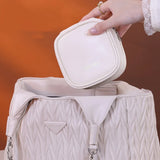 Portable Jewelry Box With Drawstring Bag Travel Necklace Bracelet Earrings Ring Storage Pouches Pu Leather Jewelry Organizer Bag