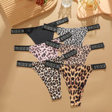New Women's Smooth Low Waist Sexy Panties Women Thongs Rhinestones Letter Diamonds G-string Sports Thong Briefs T-back Shiny