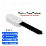 Zigbee Soil Moisture Tester Meter Tuya Smart Life Hygrometer Temperature Soil Fertility Sensor For Z2M Automation Irrigation