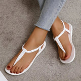 New Summer Women's Sandals Casual Flat Sandals Versatile Fashion Roman Shoes Comfortable Flat Bottomed Vacation Beach Shoes