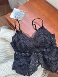 Sexy French Lace Halter Bra for Summer Wireless Crinkle Free Bralette for Small Bust Beautiful Back Lingerie Set S-XL MOYISU BC