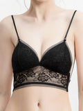 Women‘s lace bralette wireless push-up bra U back sexy Lingerie Deep V bra sexy backless invisible underwear with crossed back