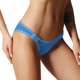 Sexy Mesh Sheer Lingerie For Women Double Buckle Low Waisted Womens Underwear Solid Seamless Plus Size Panties Female Briefs