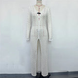 3 Colors Long Sleeve Cut Out Crochet Knitted Tunic Beach Cover Up Cover-ups Beach Dress Beach Wear Beachwear Female Women K6536