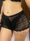 17 Colors Bikini Bottom Hollow Out Mini Shorts Swim Brief Women Swimwear Female Bather Brazilian Tanga Panties Underwear V7011