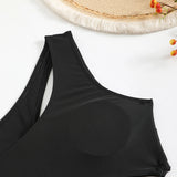 Cut Out Asymmetric One Shoulder One Piece Swimsuit Women Swimwear Female Monokini High Cut Bather Bathing Suit Swim Beachwear