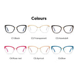 Anti Blue Light Blocking Women's Square Glasses Frame Fashion TR90 Radiation Protection Eyeglasses Transparent Eyewear 2076