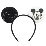 Disney Festival Party Cosplay Mouse Ears Headband 3.3" Ears Glitter Hairband Without Bow For Boys DIY Cartoon Hair Accessories