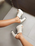 NASBAVI Summer New Styles Fashion High-heeled Waterproof Women's Slippers Outside Open Toe Party Women's Shoes High 13.5cm