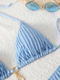Triangle Halter String Bikinis 2026 Women Sexy Swimsuit Solid Ring Linked Swimwear Female Bathers Bathing Swimming Swim Suit