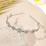 AWAYTR New Fashion Luxurious Snowflake Rhinestones Hairbands Sweet Flower Headband for Women Girl Hair Accessories
