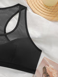 Black full cup mesh back underwear sports vest yoga bra new women's underwear sexy Lingerie