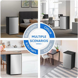 Mini Fridge With Freezer For Office Or Dorm Adjustable Thermostat