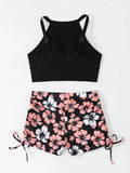 2026 High Waist Bikini Women High Neck Swimsuit Printed Swimwear Female Padded Beachwear Bathers Bathing Swimming Swim Suit