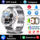 2025 New S4 Ultra Smart Watch Men Blood Oxygen Heart rate Compass Waterproof NFC GPS Tracking Bluetooth Call Sport Smartwatch