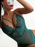 Sexy New Sexy Cross Suspender Lace Jumpsuit Women Rompers Clothing Body Suits Green Hot Sexy Sweet Women Tops 2025 New I3HD