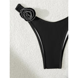 Sexy 3D Flowers Underwired Bikini Women Swimwear Female Swimsuit Two-Pieces Bikini Set Brazilian Bather Bathing Suit Swim V7970