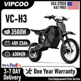 VIPCOO H3 Electric Dirt Bike 3500W 48V 23Ah Fat Tire