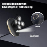 hiena Men Kit Wet Dry Electric Shaver Beard Hair Trimmer Electric Razor Rechargeable Bald Head Shaving Machine LCD Display