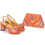 doershow beautiful Italian Shoes And Bag Sets For Evening Party With Stones Italian Leather Handbags Match Bags! HC1-1